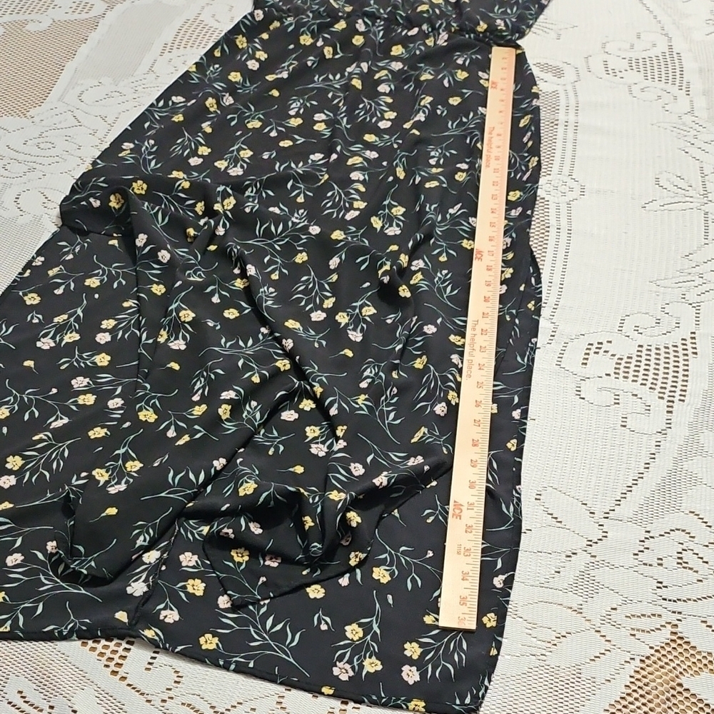 NWT Divided H&M Black Floral Maxi Dress - Picture 5 of 11
